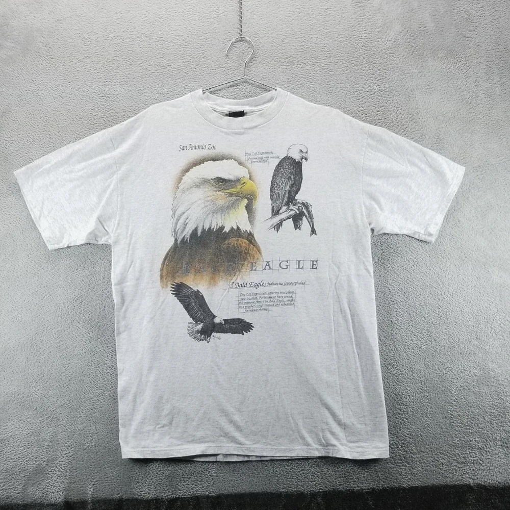 VTG Sherry's Best Shirt Mens XL Bald Eagle San Antonio Zoo Made in USA 90s
